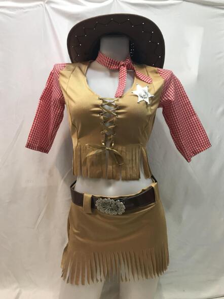 Scallywag Spirit - Women's Pirate Cowboy Halloween Costume - close-up