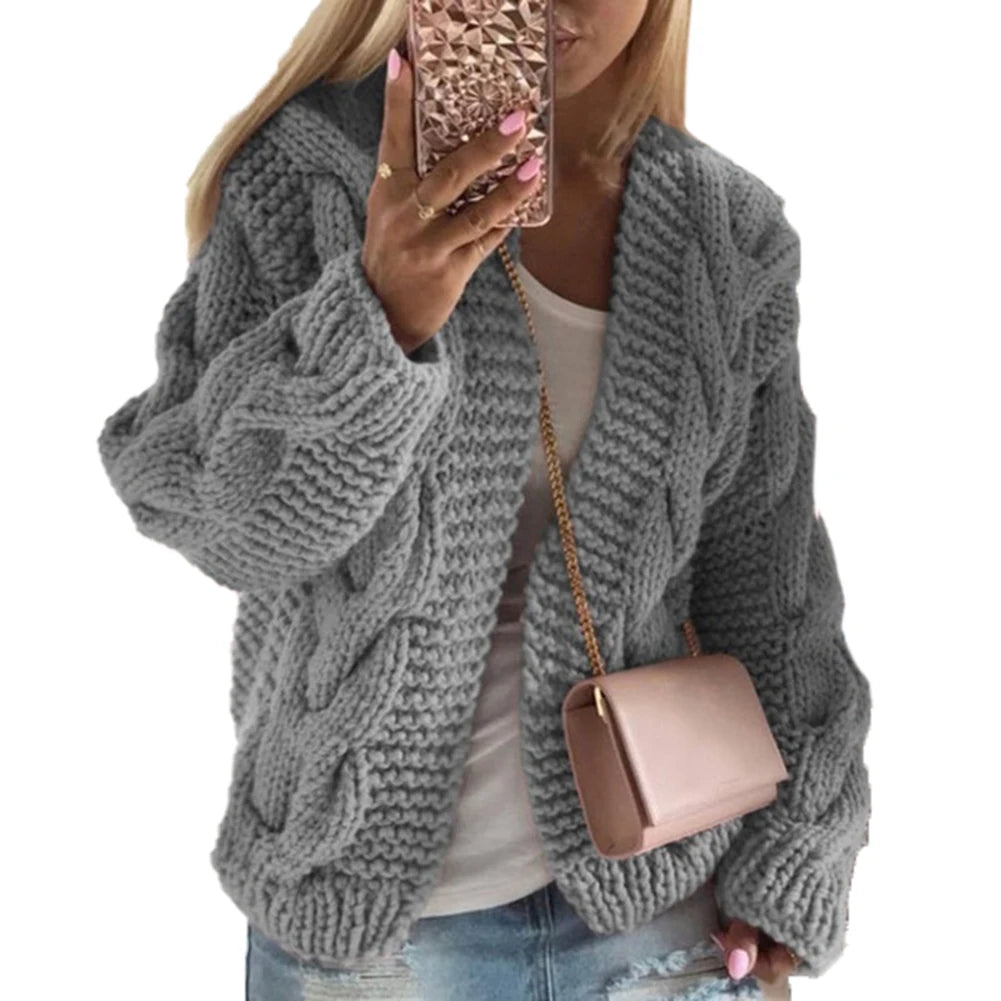 Cozy Layers — Braid-Knit Cardigan