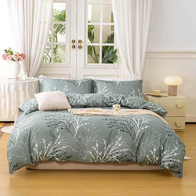Botanical Dreams - 3pc Floral Duvet Cover Set - detail view