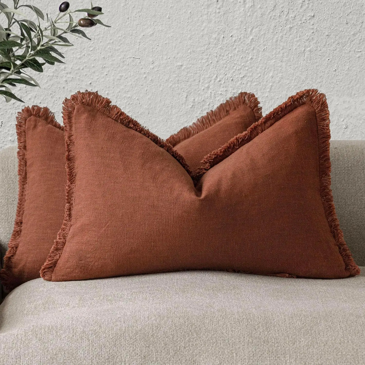 Tassel Time - Tasseled Linen Pillowcase 2-Pack