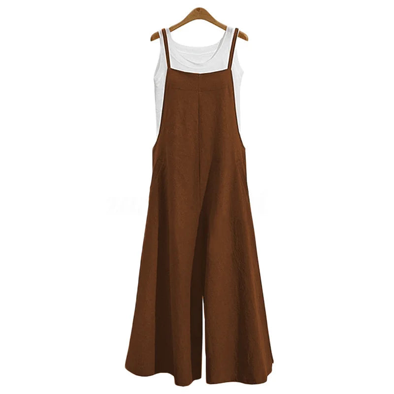 Dungaree Days - Wide-Leg Bib Jumpsuit