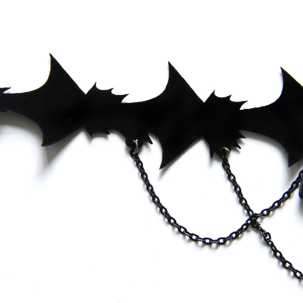 Black Velvet Choker Collar - Halloween Accessory - close-up