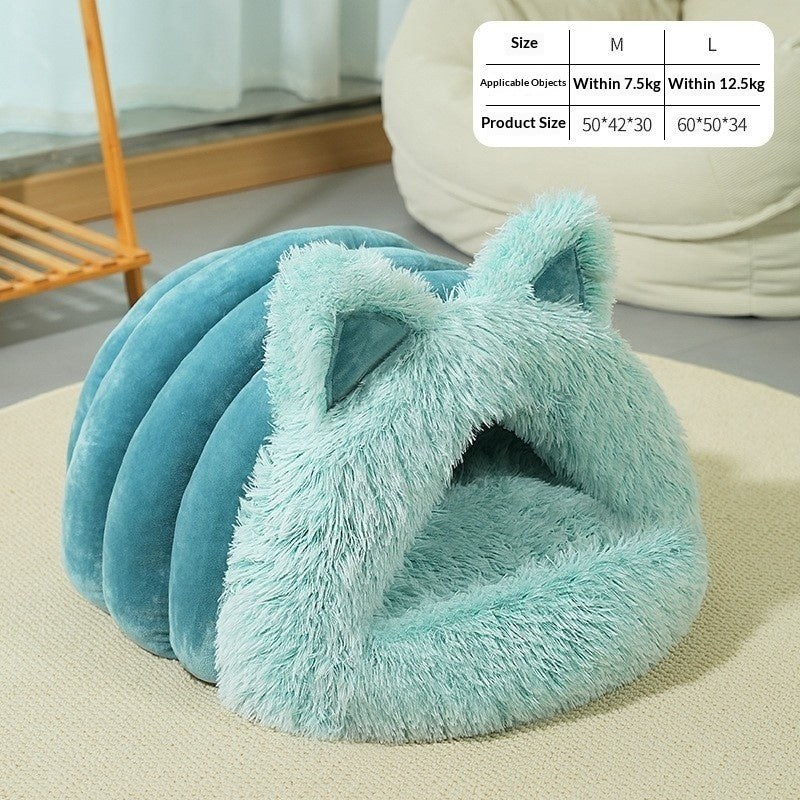 Chomp & Snooze - Novelty Animal Plush Pet Nest - close-up