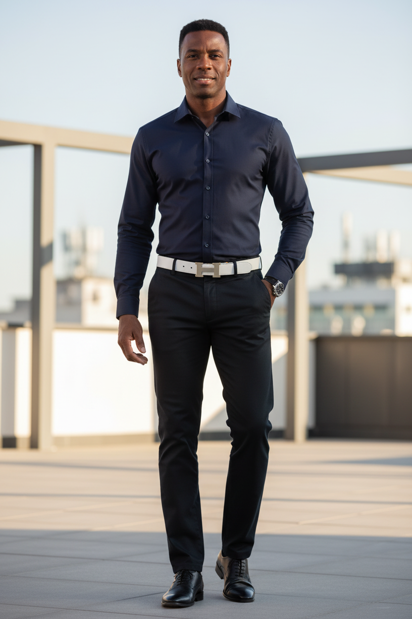 La Nuit - Men's Long-Sleeve Formal Dress Shirt - view 7