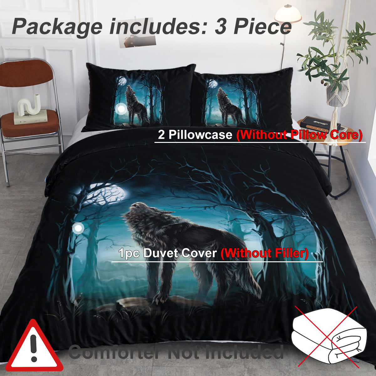 Call of the Wild - Wolf Forest Duvet Cover Set - view 7