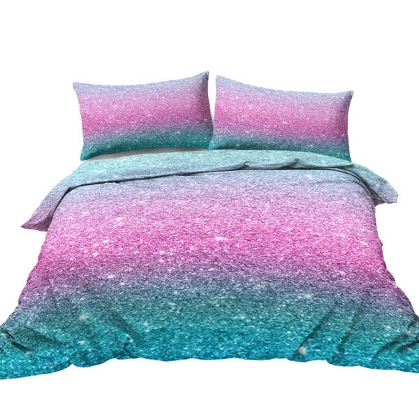Mermaid Hour - Pastel Ombre Glitter Duvet Cover Set - view 6