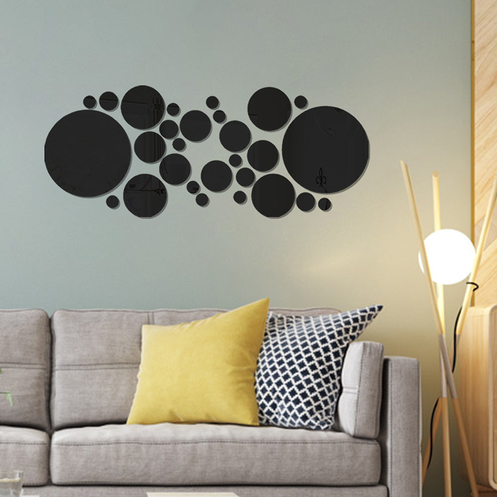 Circle Back - Acrylic Mirror Wall Decal Set - close-up
