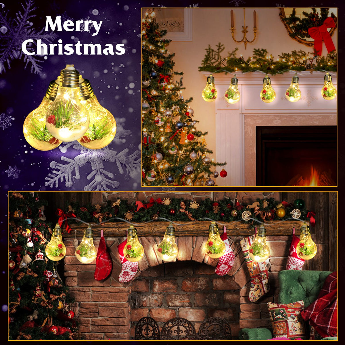 Christmas Snow Globe String Lights - 10 LED - view 8
