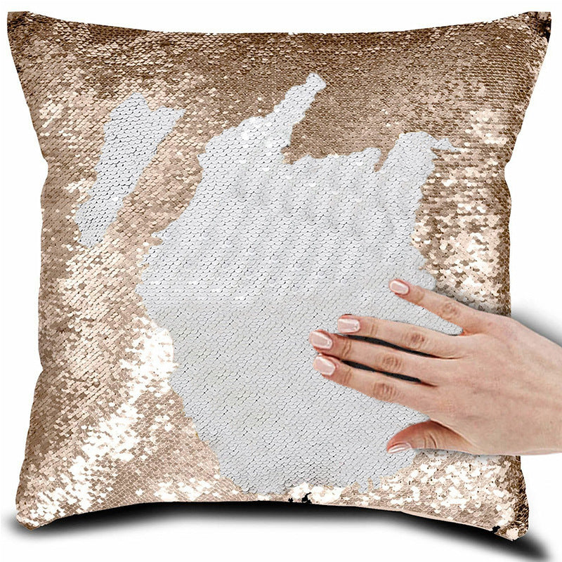 Flip & Shimmer Reversible Sequin Pillow Cover - view 9