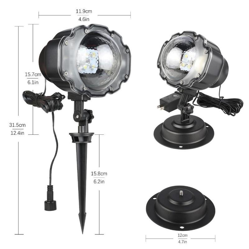 LED Christmas Snow Projector Light - close-up