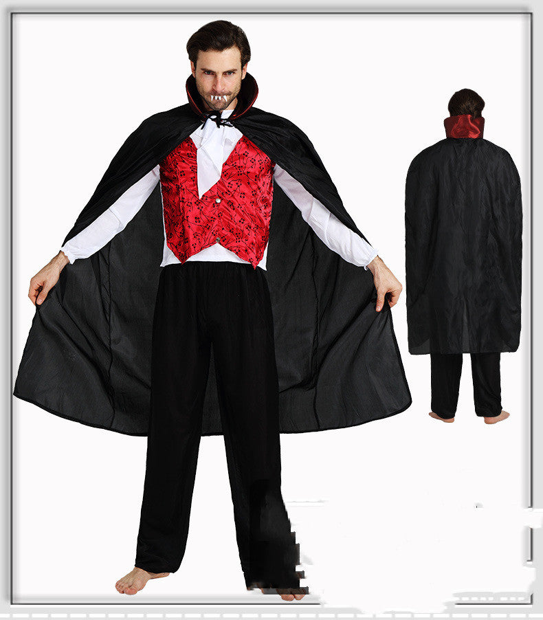 Fangs & Flair - Deluxe Vampire Halloween Costume Set - lifestyle