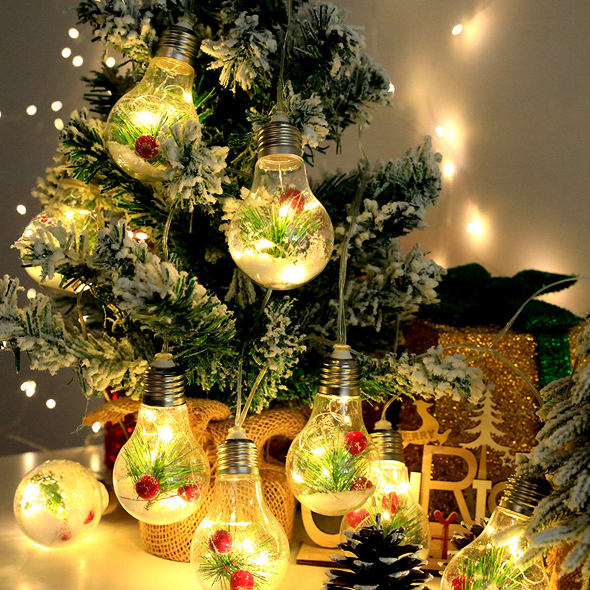 Christmas Snow Globe String Lights - 10 LED - view 7