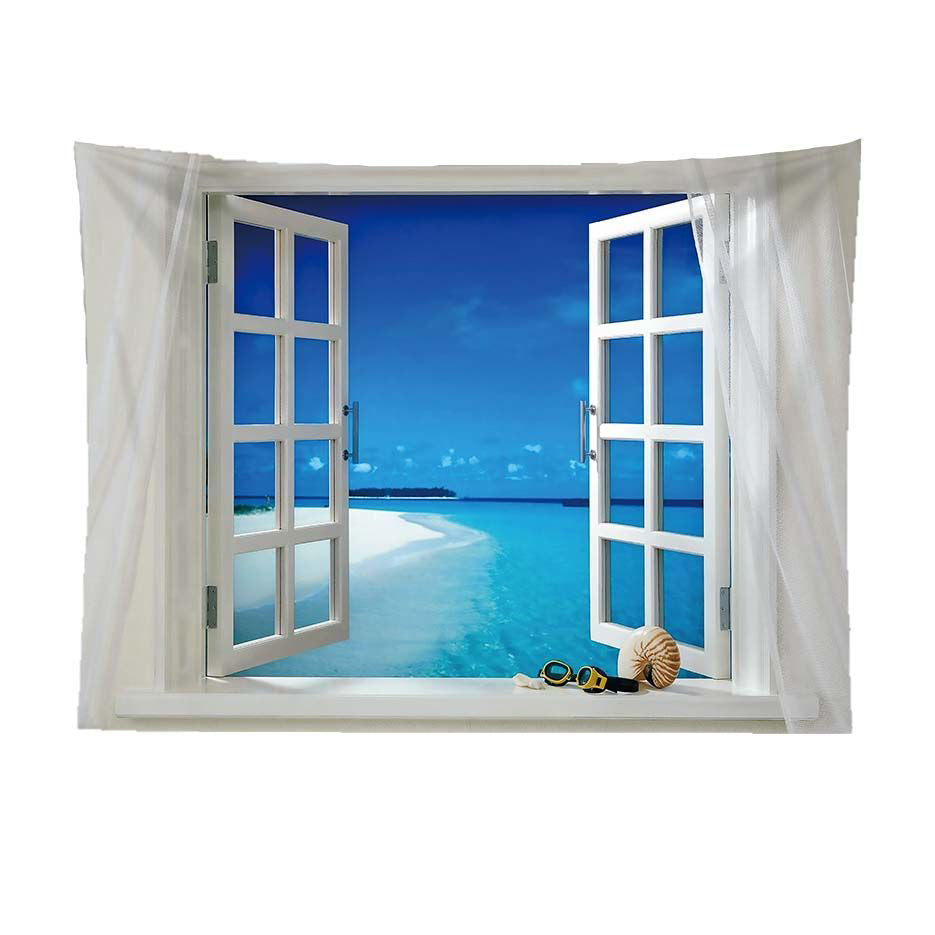 Room with a View - Scenic Window Wall Tapestry - view 6