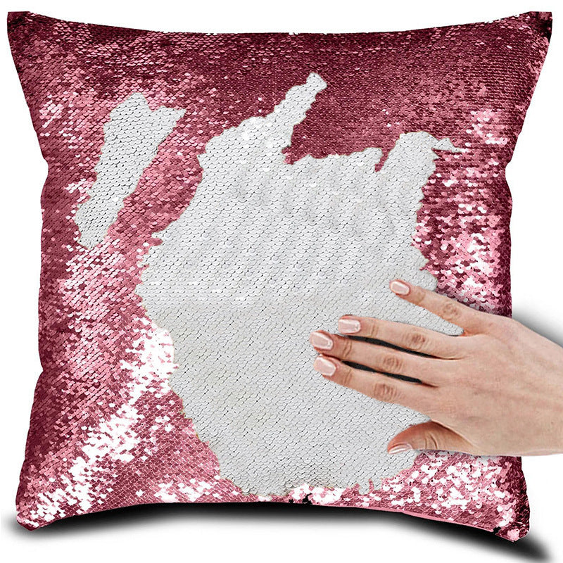 Flip & Shimmer Reversible Sequin Pillow Cover - close-up