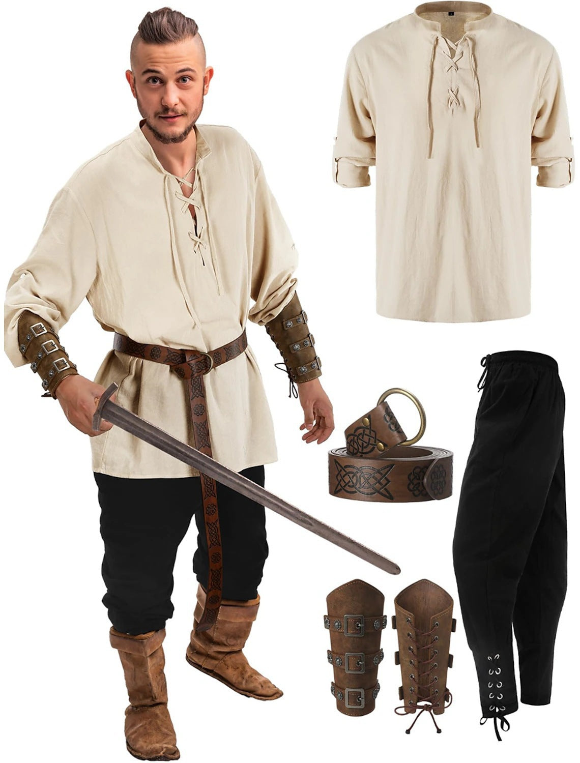 Time Traveler - Men's Renaissance Halloween Costume - detail view