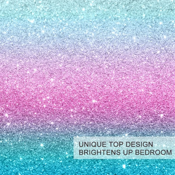 Mermaid Hour - Pastel Ombre Glitter Duvet Cover Set - detail view