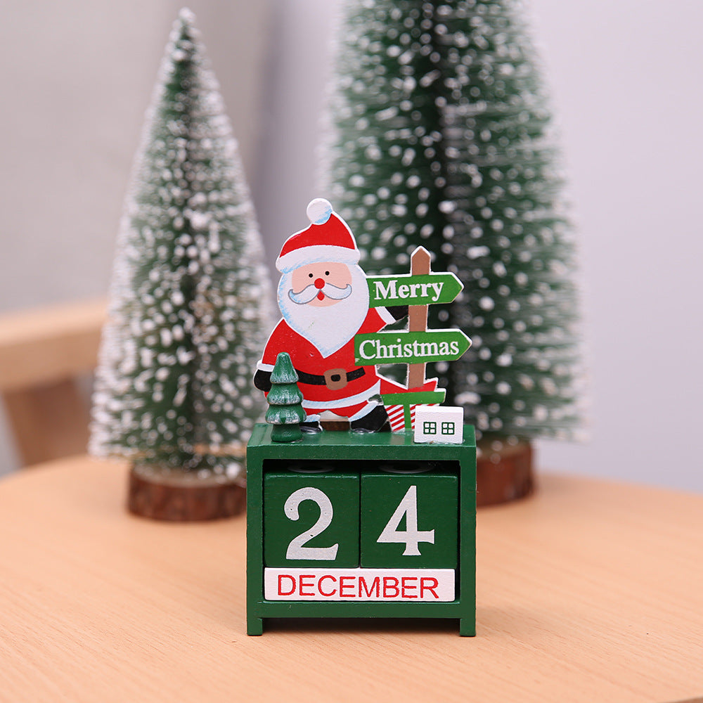 Wooden Christmas calendar, snowman design