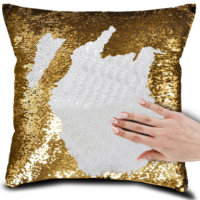 Flip & Shimmer Reversible Sequin Pillow Cover - lifestyle