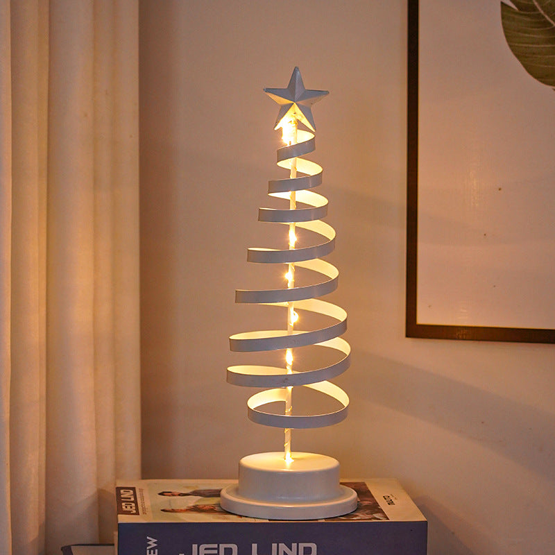 Twinkle Tower - Spiral LED Christmas Tree Table Lamp - alternate view