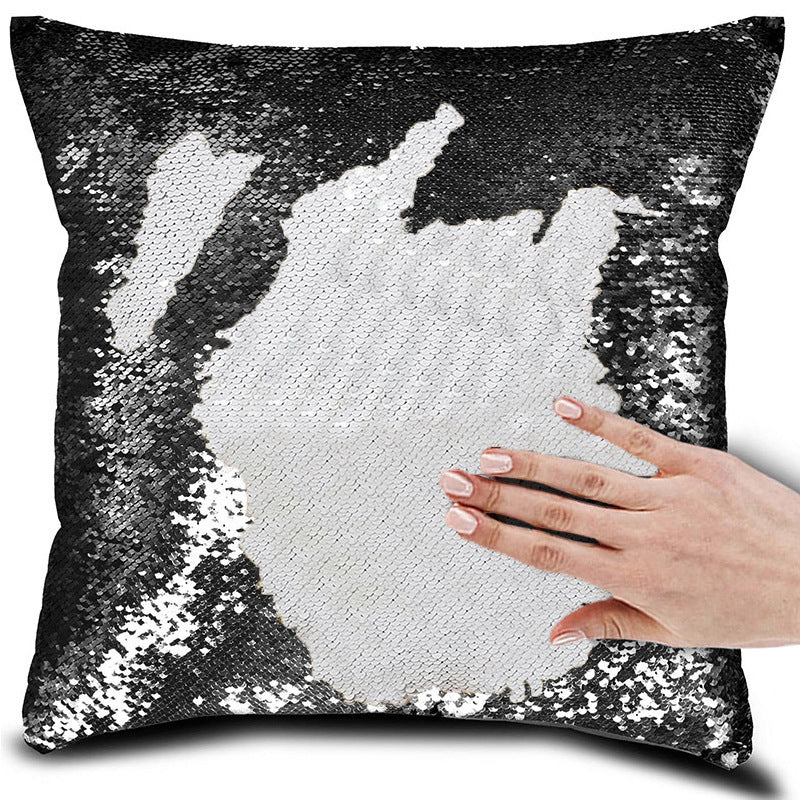Flip & Shimmer Reversible Sequin Pillow Cover - view 7