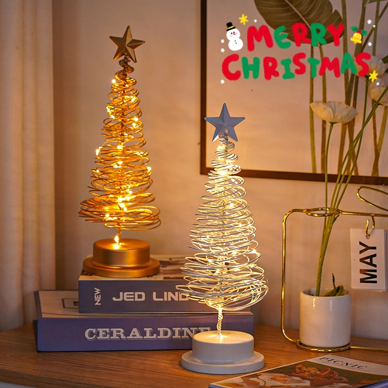 Twinkle Tower - Spiral LED Christmas Tree Table Lamp