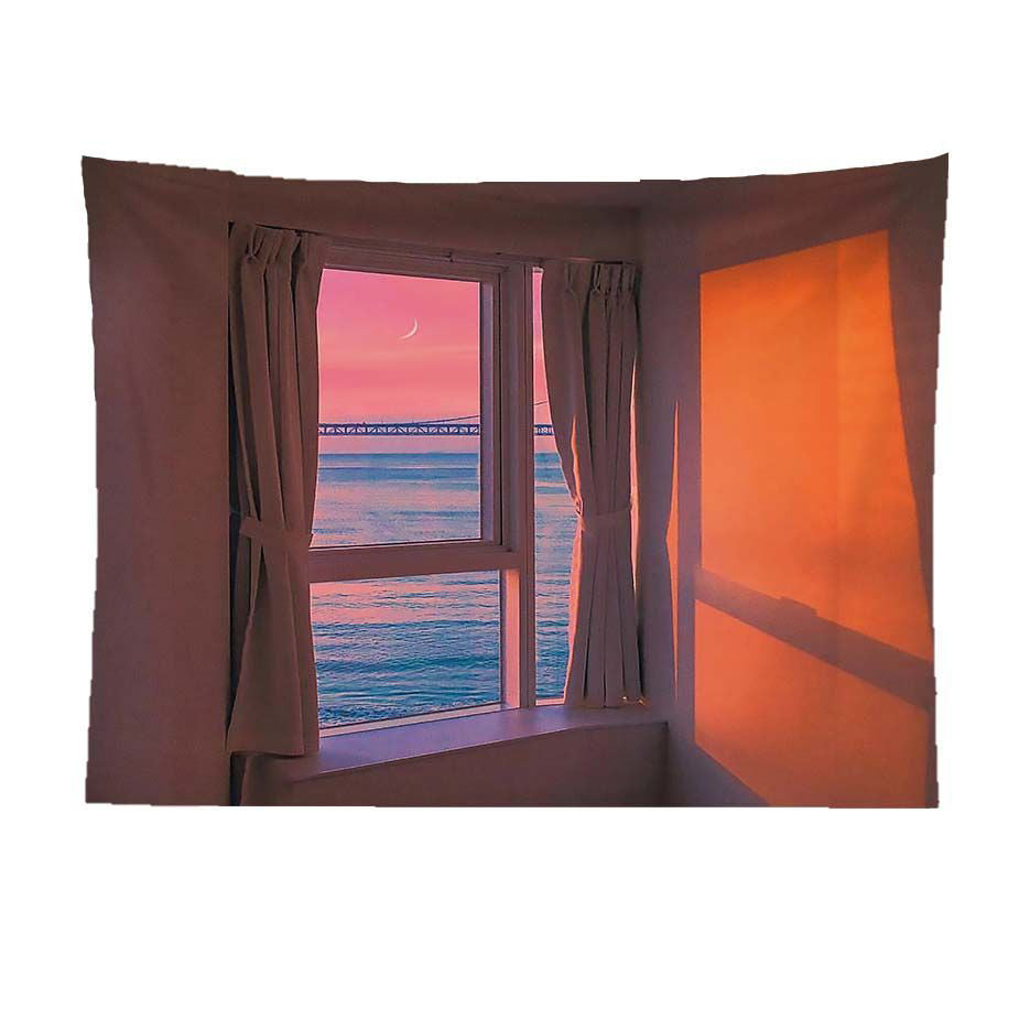 Room with a View - Scenic Window Wall Tapestry - view 7