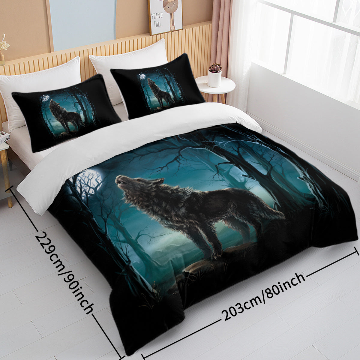 Call of the Wild - Wolf Forest Duvet Cover Set - detail view