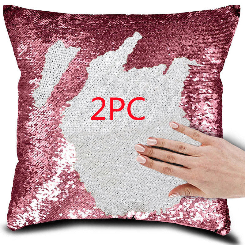 Flip & Shimmer Reversible Sequin Pillow Cover - alternate view