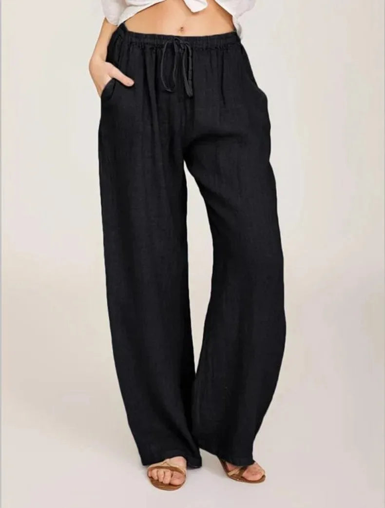 Palazzo Breeze - Wide-Leg Linen Pants - alternate view