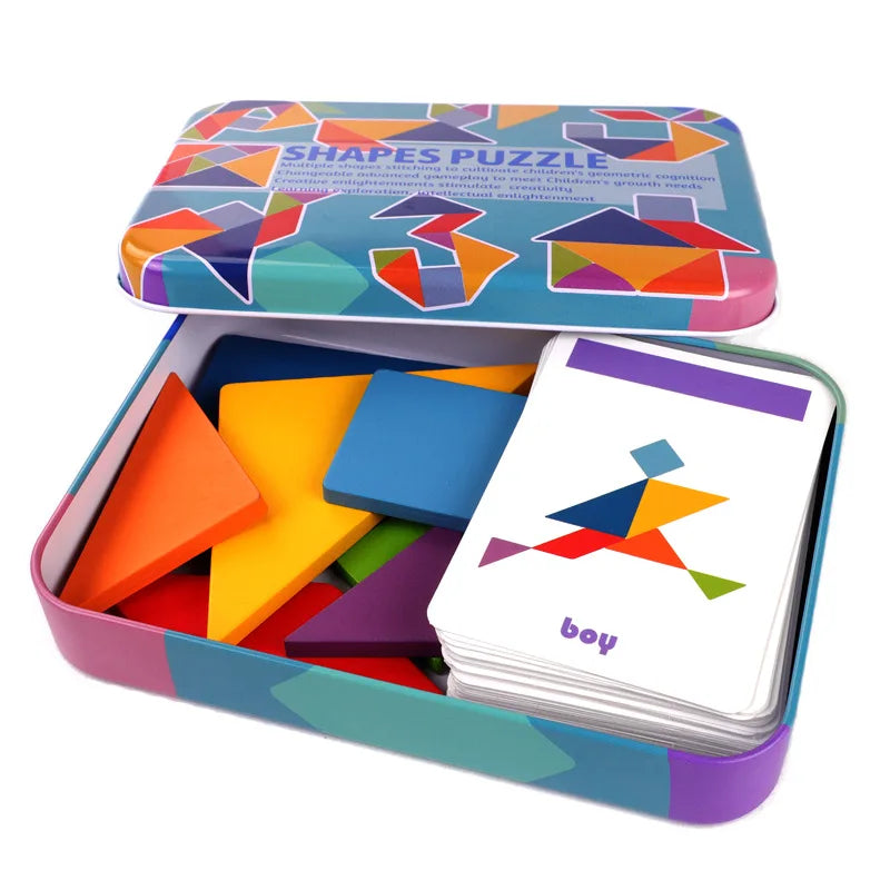 Timber Tangle - 3D Wooden Animal Tangram Puzzle