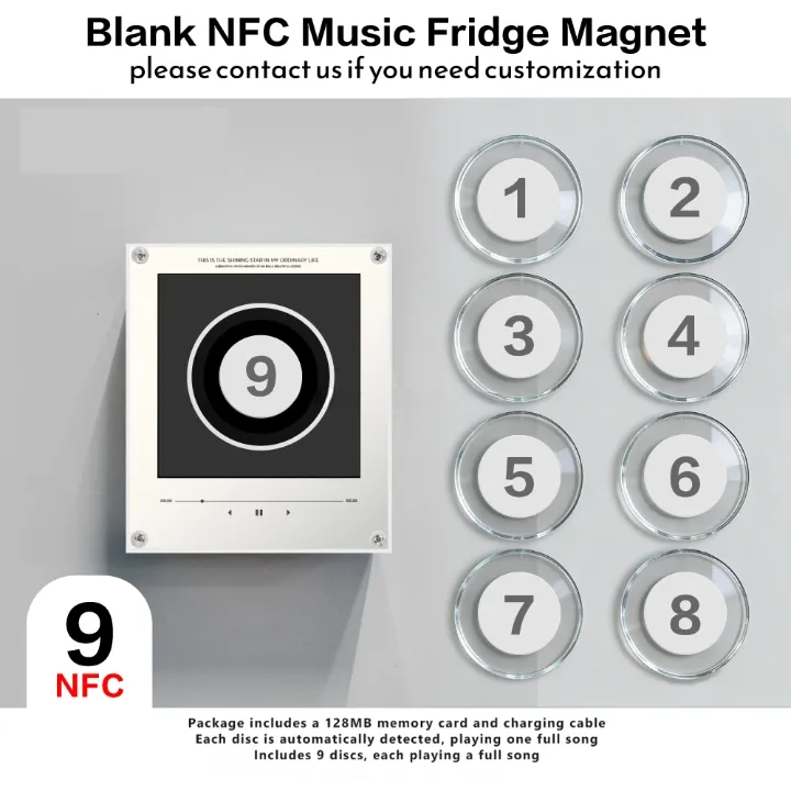 Magic Vinyl - NFC Record Player Fridge Magnet - detail view