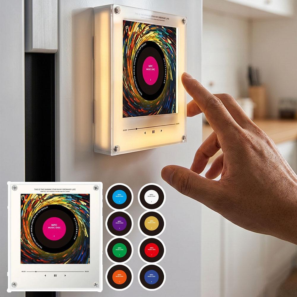 Magic Vinyl - NFC Record Player Fridge Magnet - close-up
