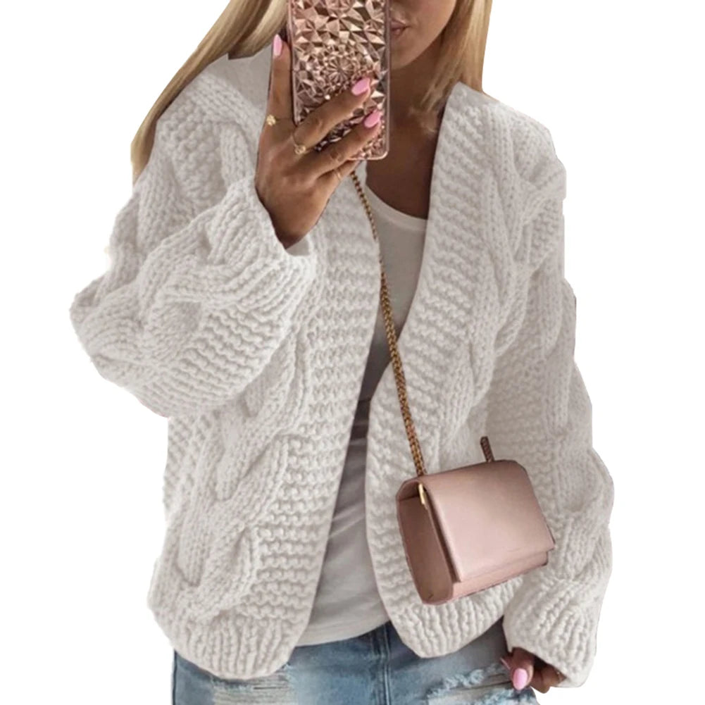Cozy Layers — Braid-Knit Cardigan