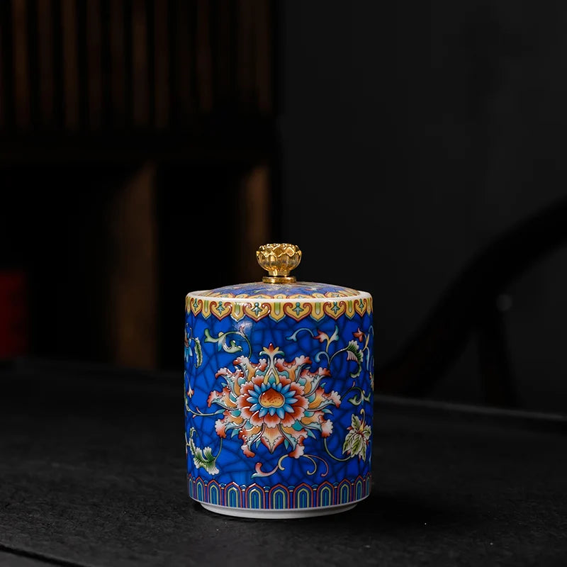 European Ceramic Jar w/ Lid - view 20
