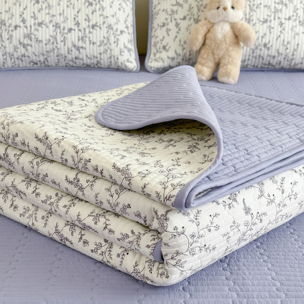 Bloom & Board - Thick Floral Quilted Bedspread