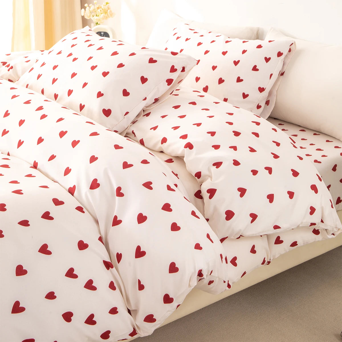 Heartstrings - Red Heart Duvet Cover Set