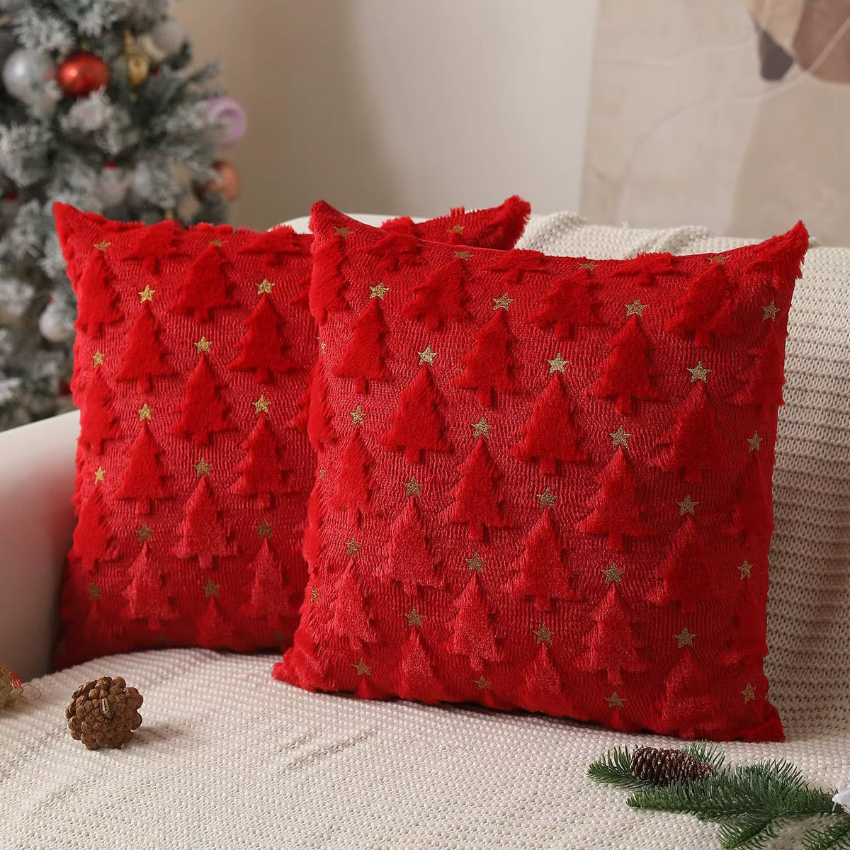 Noel Knit - Knitted Christmas Cushion Cover - alternate view