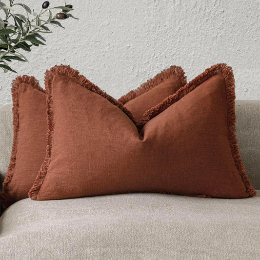 Tassel Time - Tasseled Linen Pillowcase 2-Pack