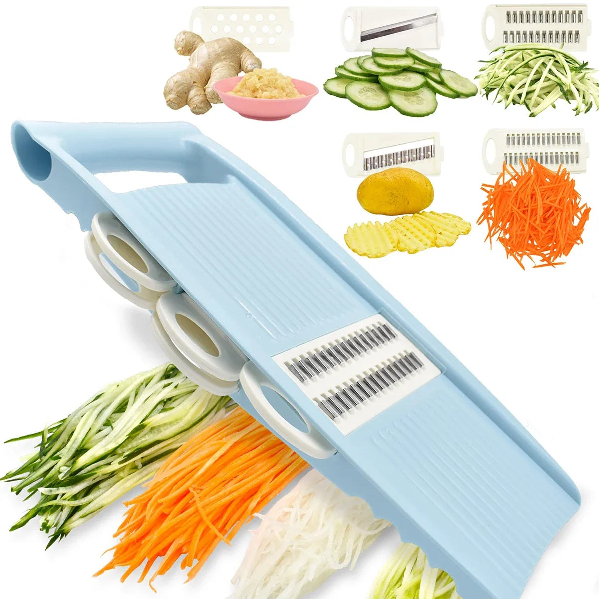 Rebana Fácil — Mandolina 5 en 1 para Verduras