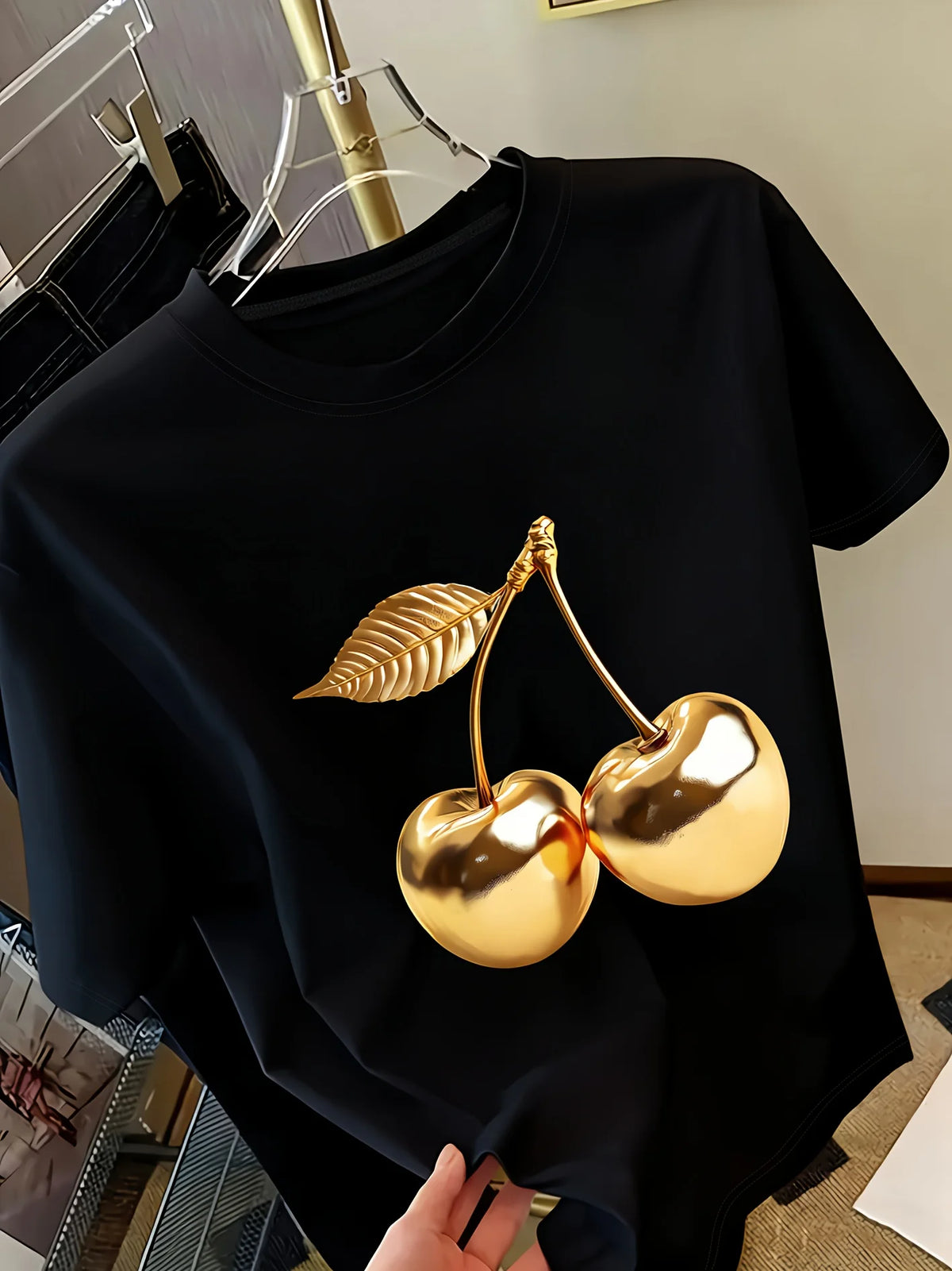 Cherry Charm - Cherry-Print Summer Tee