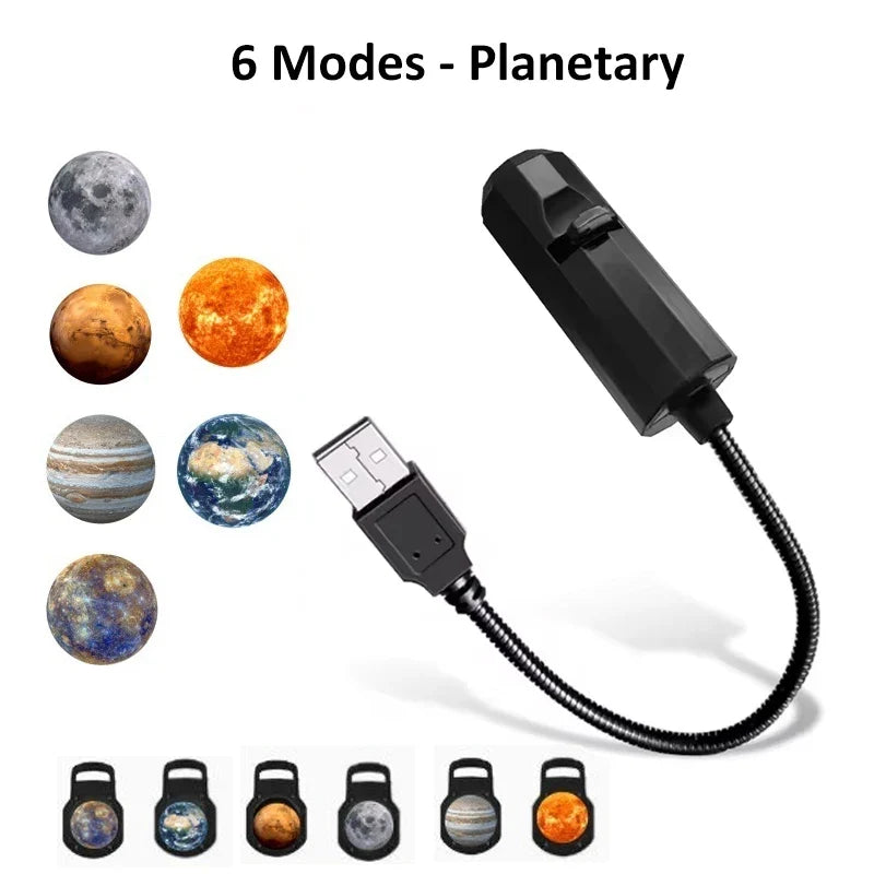 Light Party — Rotating Planet & Moon Projector