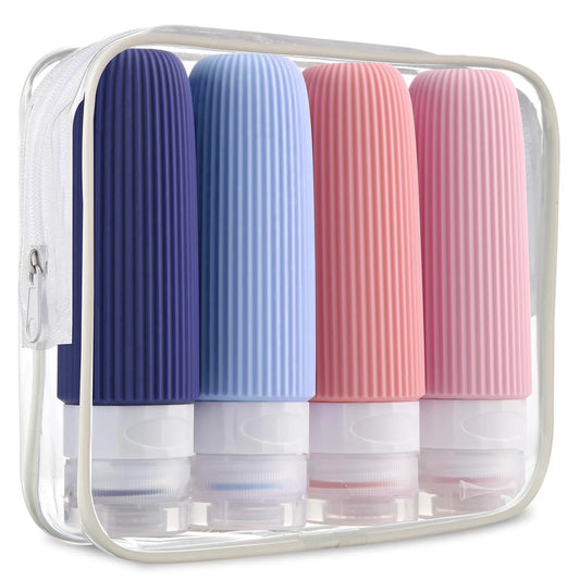 Squeeze & Go - 4-Pack Silicone Travel Bottles