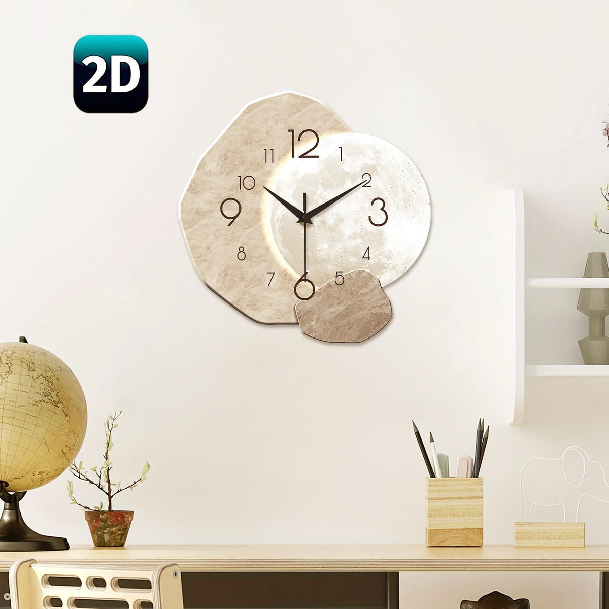 Lunar Phase - Moon-Design Modern Wall Clock