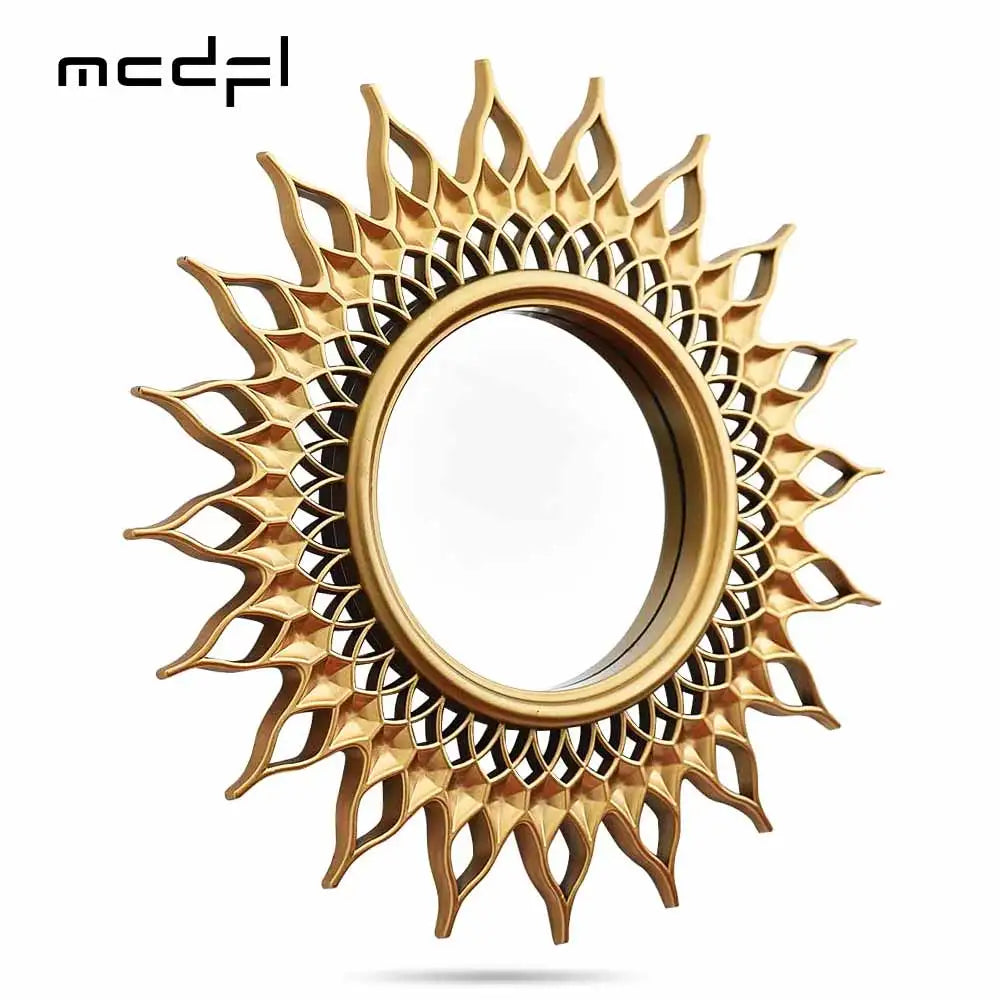 Sun Gaze - Gold Sunburst Wall Mirror 3-Pack
