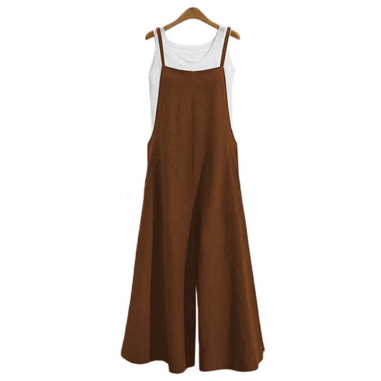 Dungaree Days - Wide-Leg Bib Jumpsuit