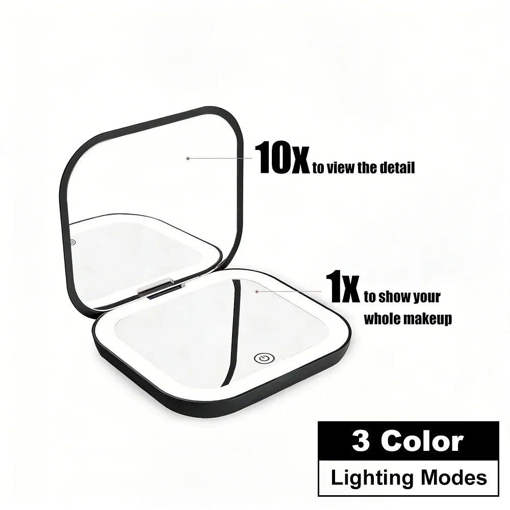 Petal Mirror — Foldable LED Makeup Mirror