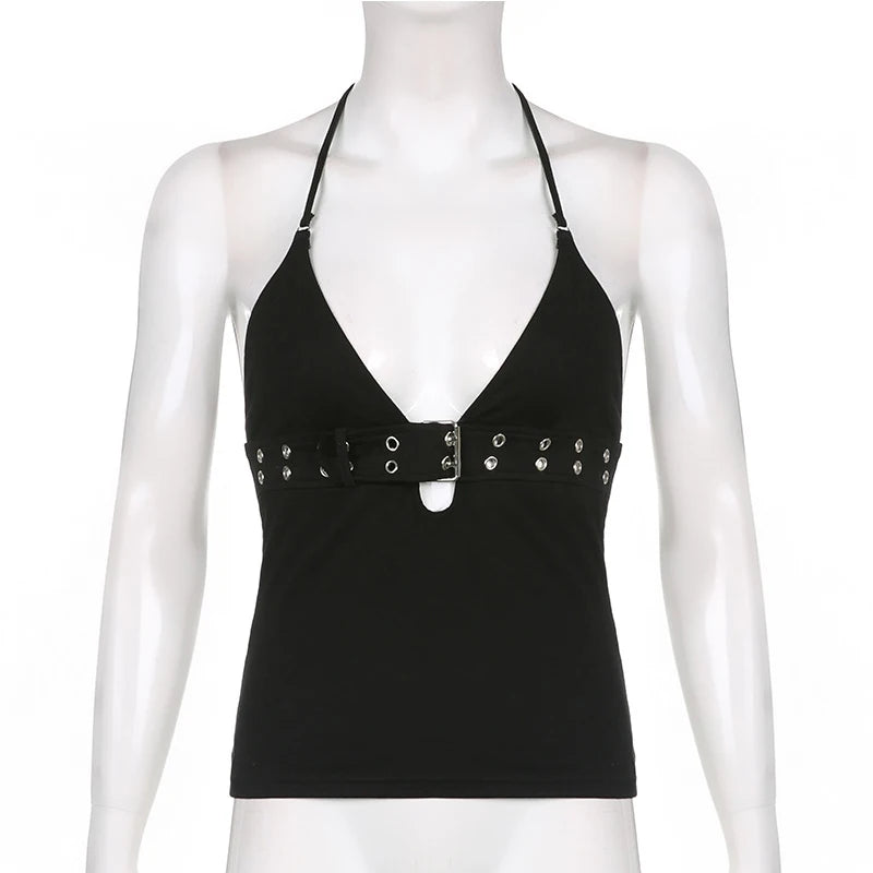 Lace Rebel - Lace-Up Bandage Crop Top - alternate view