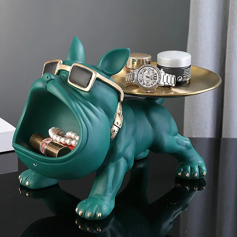 Sir Barks - Resin Bulldog Statue Storage Tray