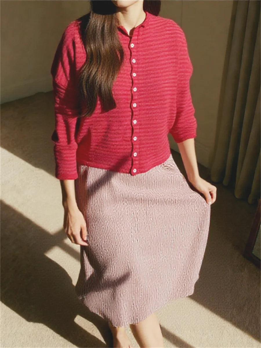 Stripe Story - Women's Button Cardigan