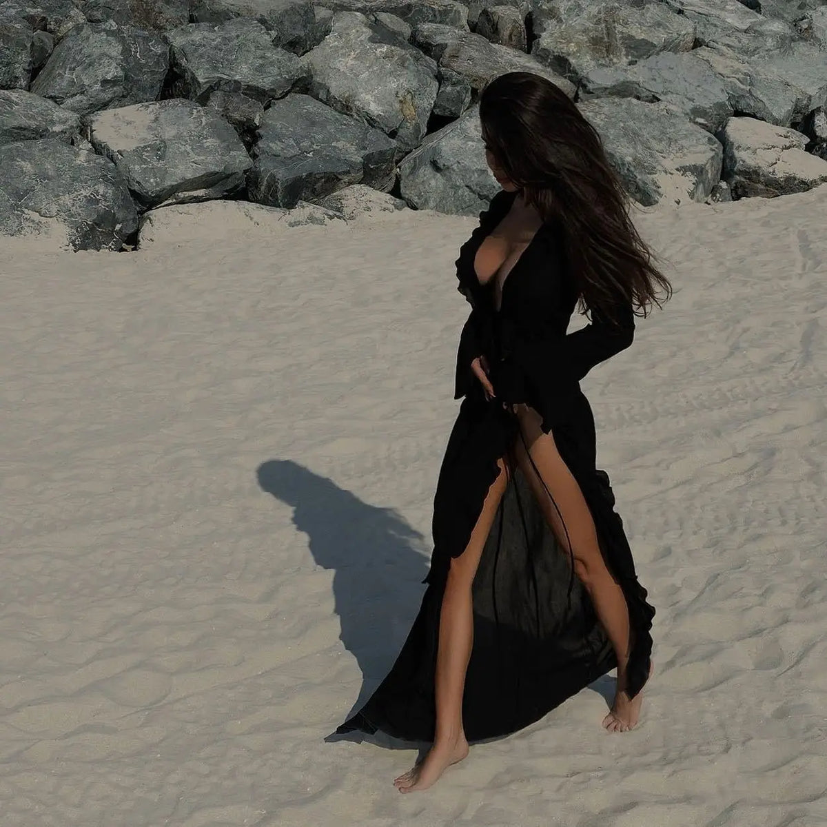 Shore Thing - Chiffon Beach Cover-Up Tunic - alternate view